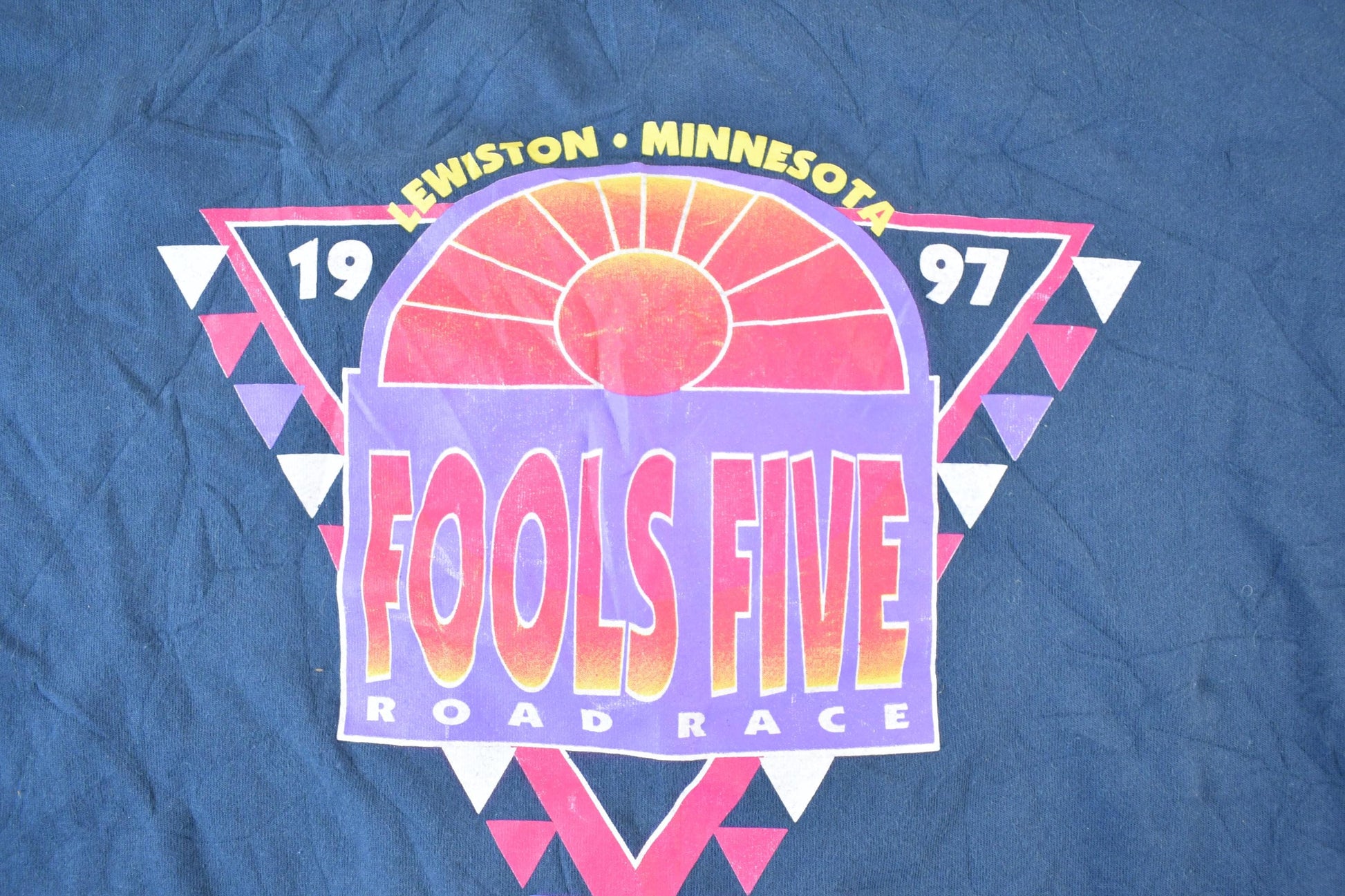 Other Clothing > Gender Neutral Adult Clothing > Tops & Tees > T Shirts Vintage 1997 Lewistin Minnesota Fools Five Road Race Souvenir T-Shirt Mens L