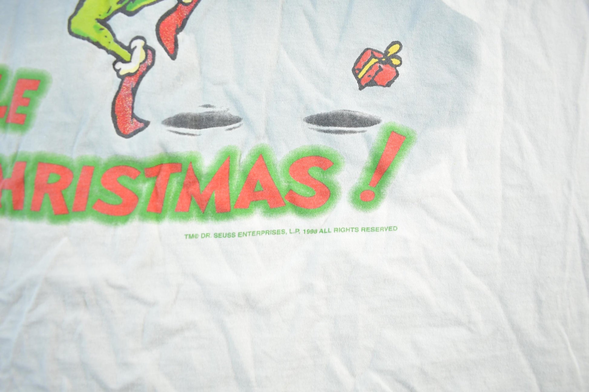 Other Clothing > Gender Neutral Adult Clothing > Tops & Tees > T Shirts Vintage 1998 How The Grinch Stole Christmas Single T-Shirt Men's Large