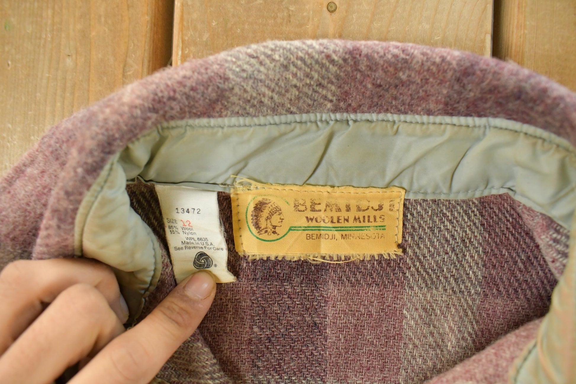 Other Clothing > Gender Neutral Adult Clothing > Tops & Tees Vintage 1960s Bemidji Woolen Mills Wool Flannel Button Up Shirt Women's Medium