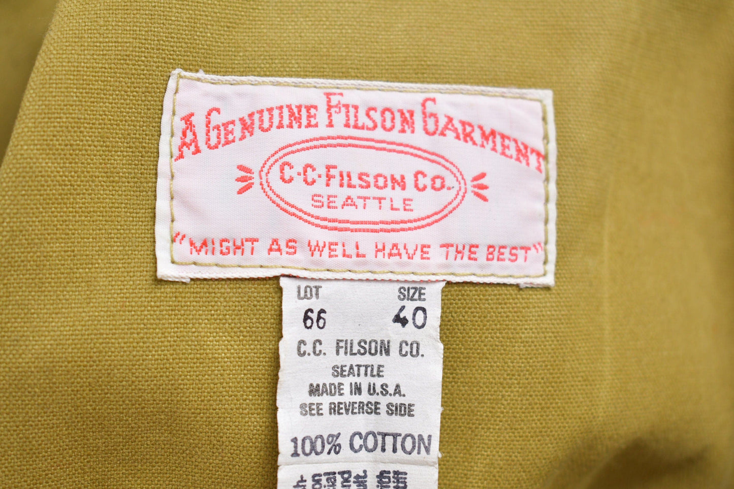 Other Clothing > Men's Clothing > Jackets & Coats Vintage 1980s Distressed Filson Tin Cloth Cruiser Jacket Men's Large