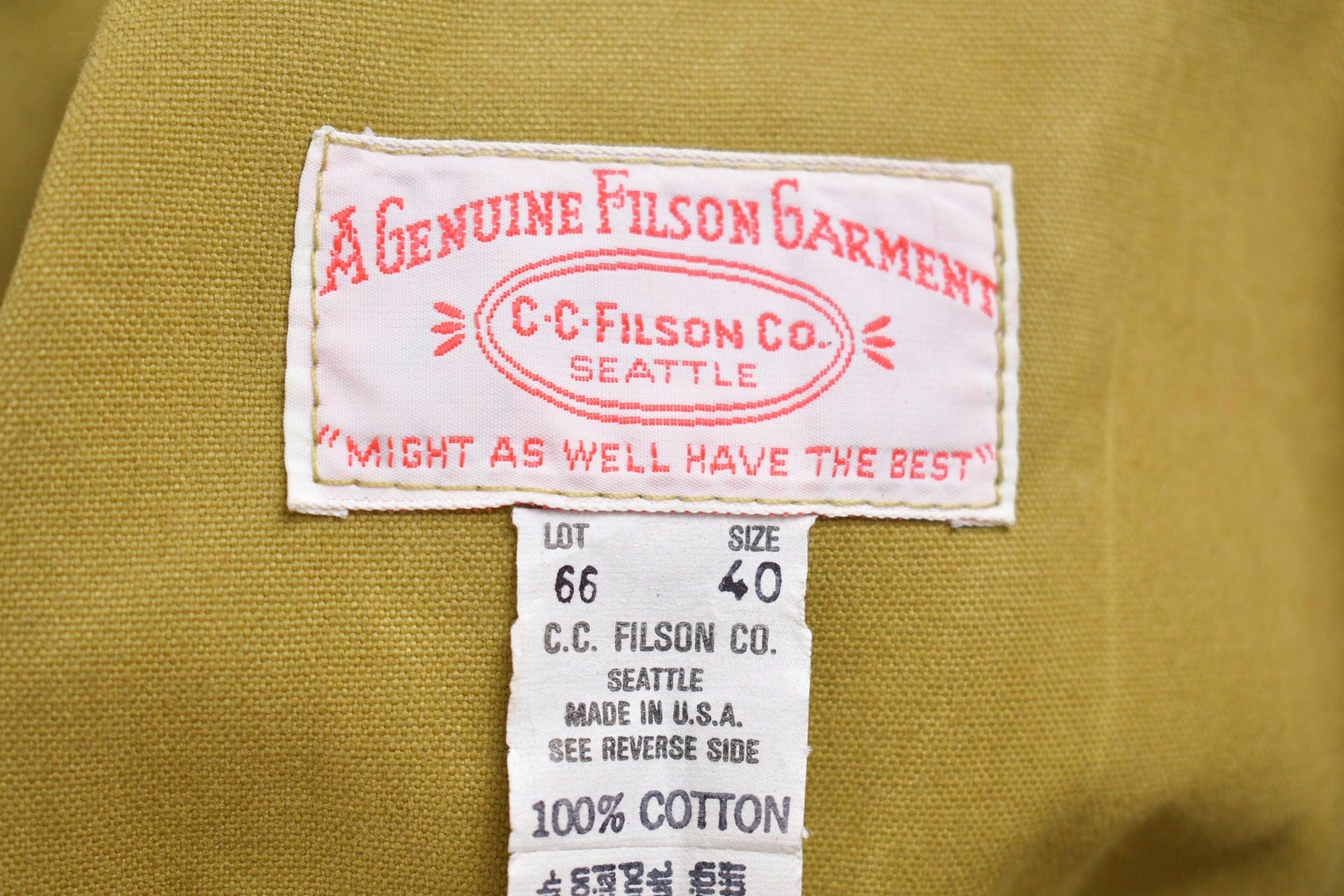 Other Clothing > Men's Clothing > Jackets & Coats Vintage 1980s Distressed Filson Tin Cloth Cruiser Jacket Men's Large