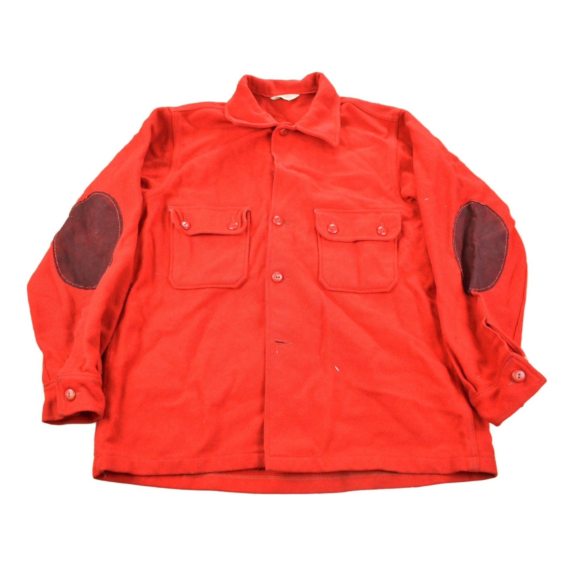 Other Clothing > Men's Clothing > Shirts & Tees > Oxfords & Button Downs Vintage 1950s Boy Scouts Of America Red Wool Button Up Shirt Men's Large