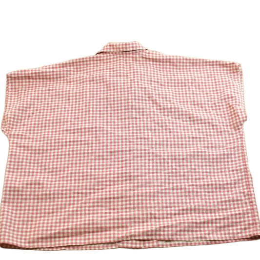 Other Clothing > Men's Clothing > Shirts & Tees > Oxfords & Button Downs Vintage 1950s Flannel Check Pattern Button Up Sleeveless Shirt Women's XL