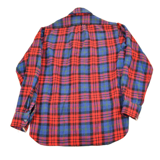 Other Clothing > Men's Clothing > Shirts & Tees > Oxfords & Button Downs Vintage 1950s McGregor Plaid Flannel Button Up Shirt Men's Medium