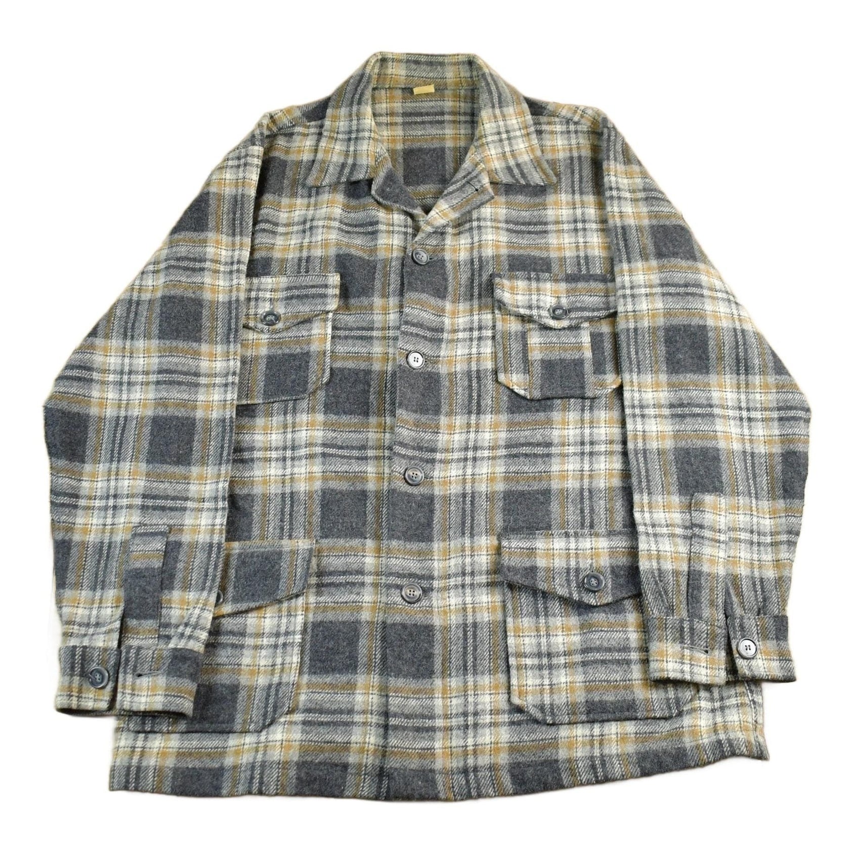 Other Clothing > Men's Clothing > Shirts & Tees > Oxfords & Button Downs Vintage 1960s Bemidji Woolen Mills Wool Vintage Button Up Shirt Men's Large