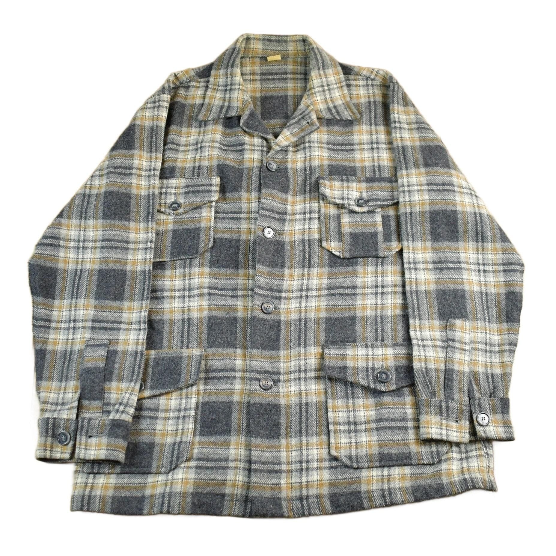 Other Clothing > Men's Clothing > Shirts & Tees > Oxfords & Button Downs Vintage 1960s Bemidji Woolen Mills Wool Vintage Button Up Shirt Men's Large