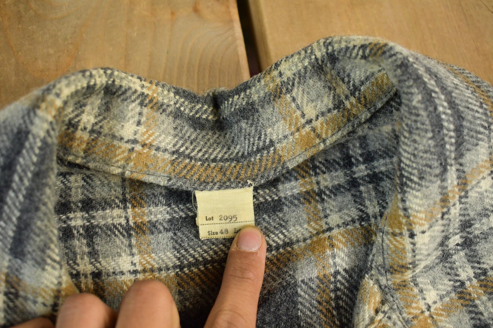 Other Clothing > Men's Clothing > Shirts & Tees > Oxfords & Button Downs Vintage 1960s Bemidji Woolen Mills Wool Vintage Button Up Shirt Men's Large