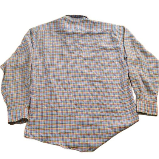 Other Clothing > Men's Clothing > Shirts & Tees > Oxfords & Button Downs Vintage 1960s Cumberland Flannel Check Button Up Shirt Men's Medium