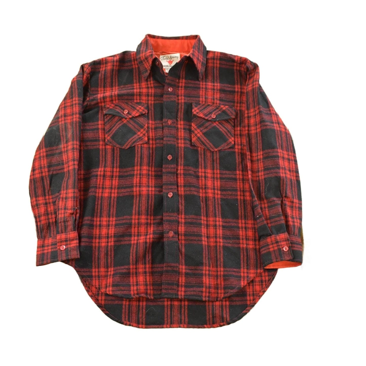 Other Clothing > Men's Clothing > Shirts & Tees > Oxfords & Button Downs Vintage 1960s Field & Stream Gordon Ferguson Co Wool Plaid Flannel Button Up Shirt Men's Large