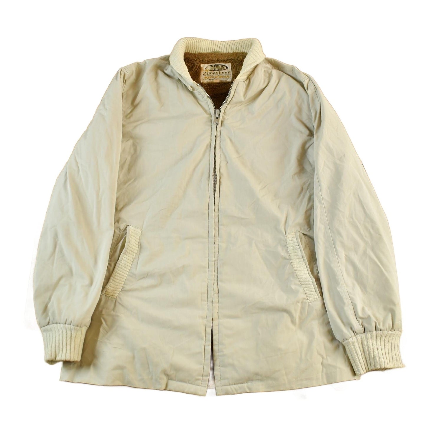 Other Clothing > Men's Clothing > Shirts & Tees > Oxfords & Button Downs Vintage 1960s Lakeland Pimasheen Sherpa Lined Jacket Men's Medium