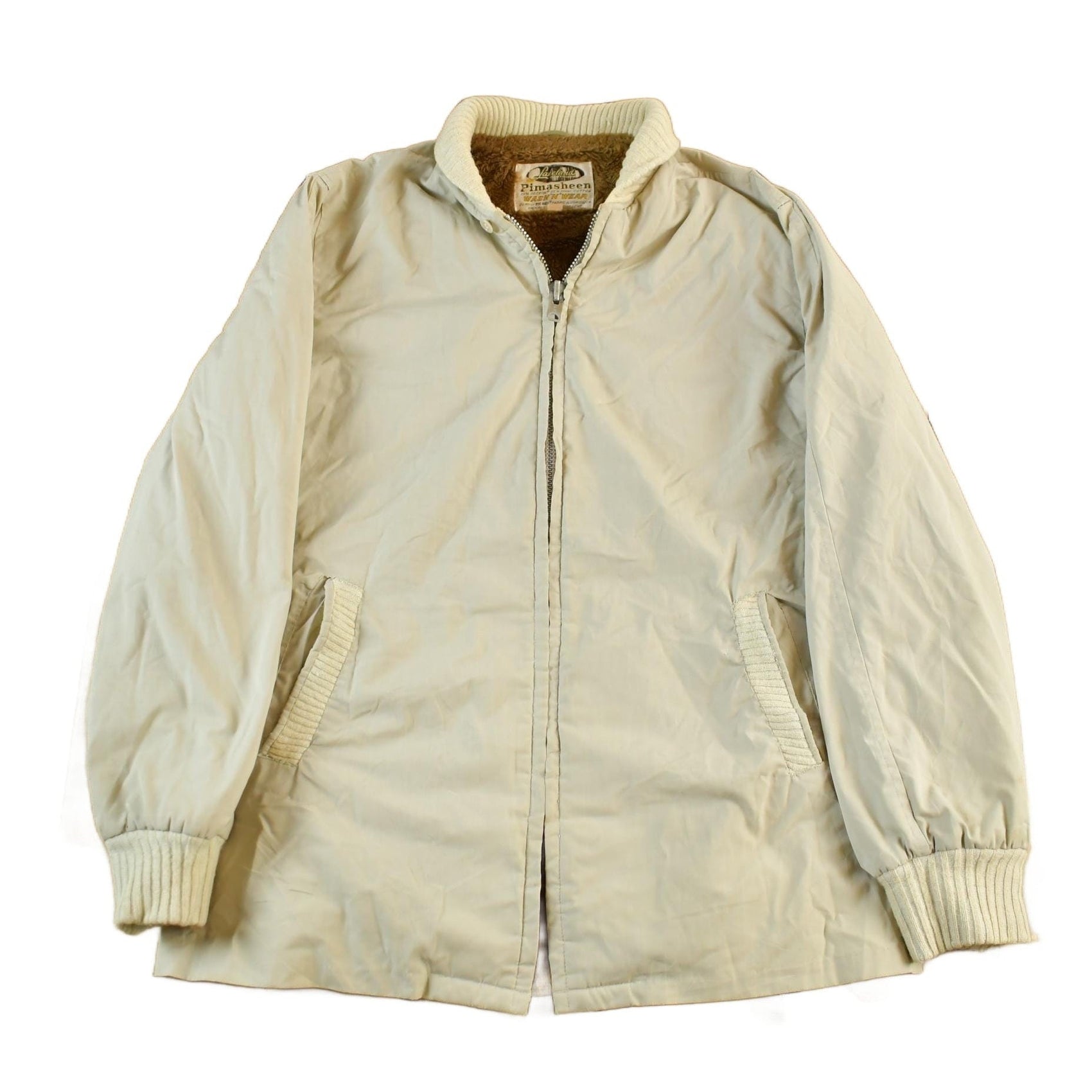 Other Clothing > Men's Clothing > Shirts & Tees > Oxfords & Button Downs Vintage 1960s Lakeland Pimasheen Sherpa Lined Jacket Men's Medium