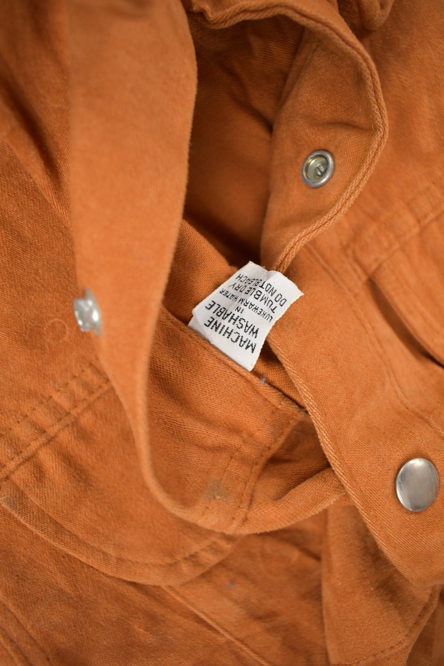 Other Clothing > Men's Clothing > Shirts & Tees > Oxfords & Button Downs Vintage 1960s Male Burnt Orange Shacket Button Up Women's S