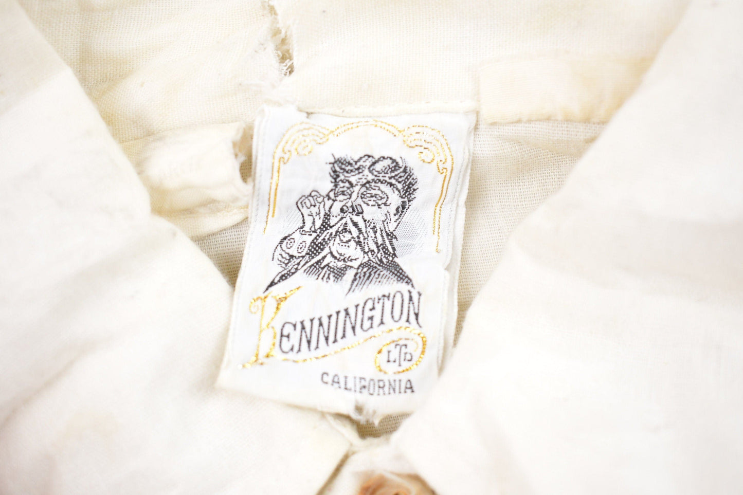 Other Clothing > Men's Clothing > Shirts & Tees > Oxfords & Button Downs Vintage 1960s Stained Glass Button Up Shirt Men's Large