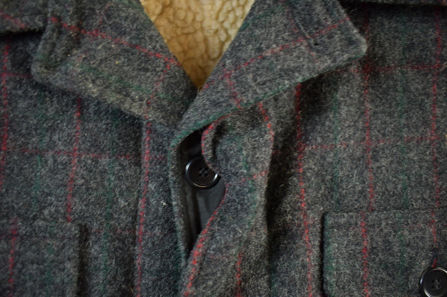 Other Clothing > Men's Clothing > Shirts & Tees > Oxfords & Button Downs Vintage 1970s Bemidji Woolen Mills Sherpa Lined Wool Jacket Men's XL