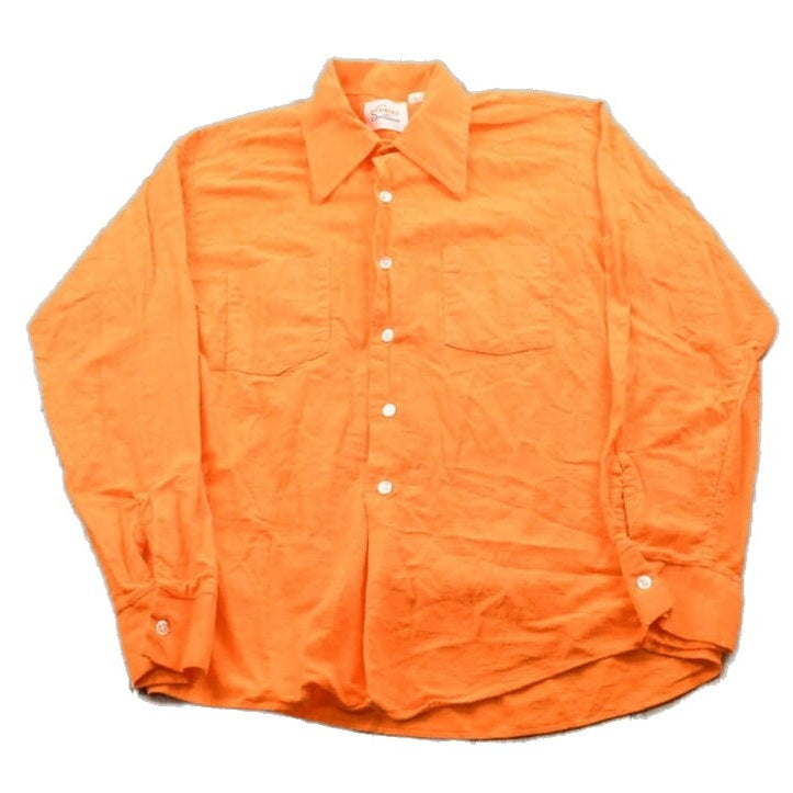 Other Clothing > Men's Clothing > Shirts & Tees > Oxfords & Button Downs Vintage 1970s Berkley Blank Button Up Shirt Men's Small