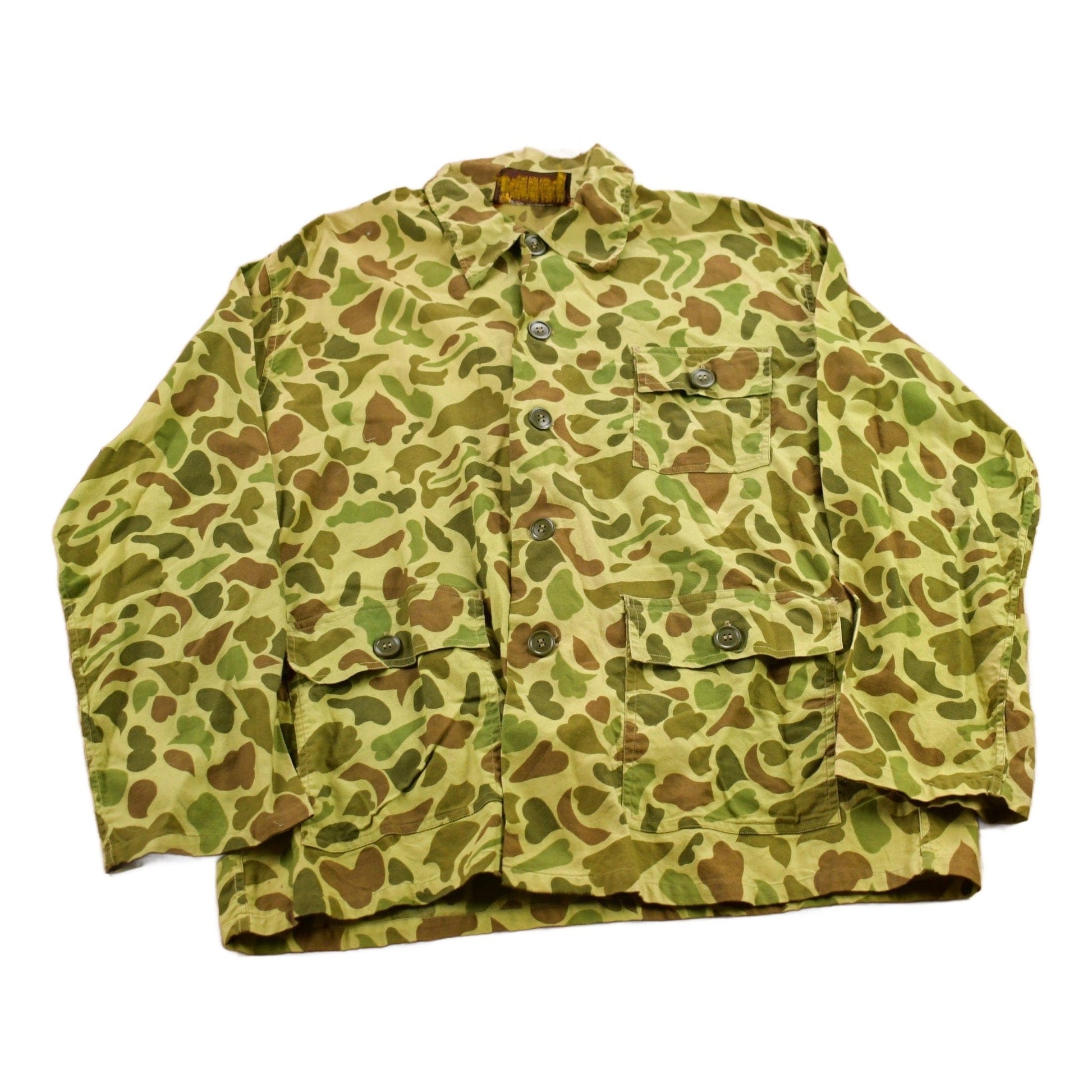 Other Clothing > Men's Clothing > Shirts & Tees > Oxfords & Button Downs Vintage 1970s Caliber Duck Camo Button Up Shirt Men's Large