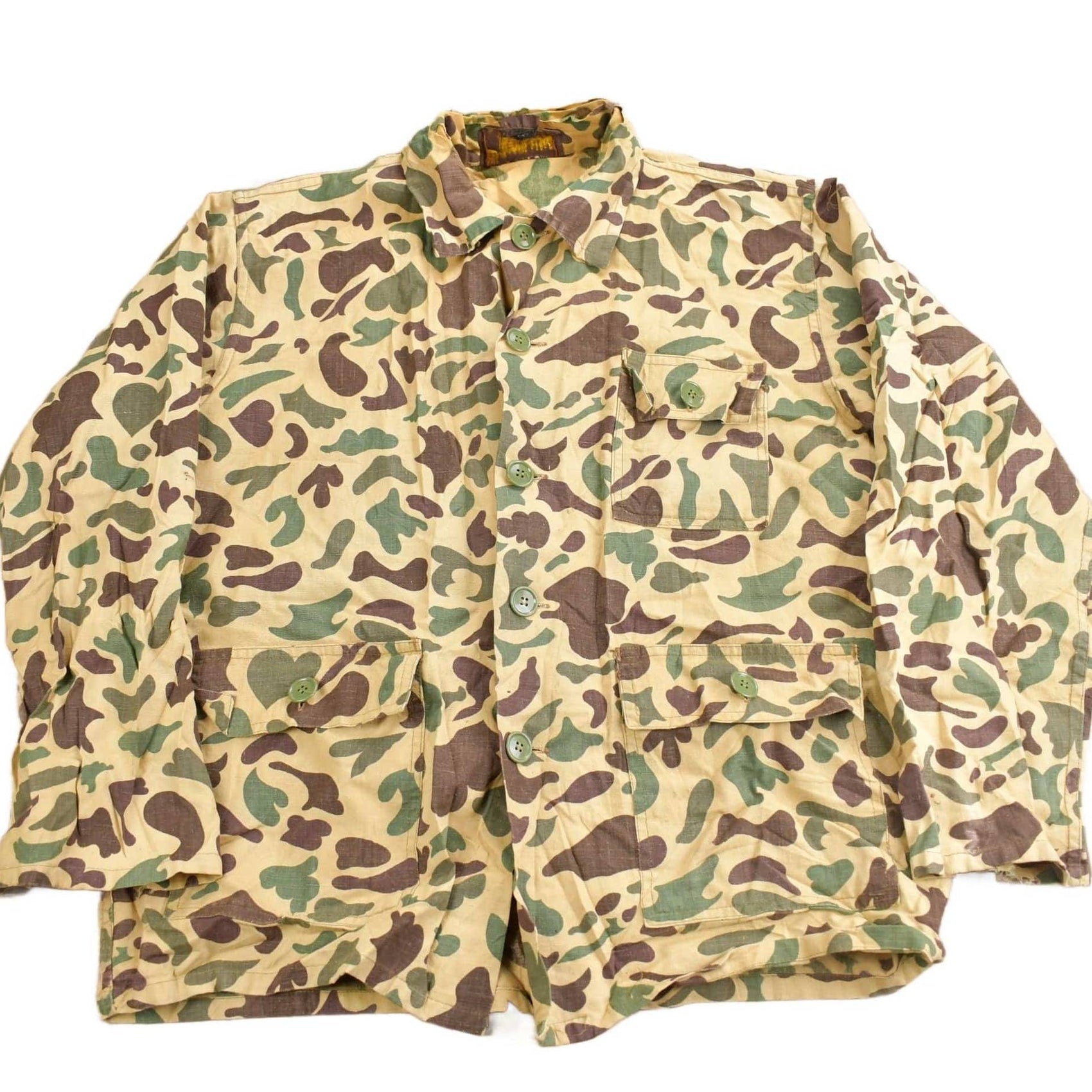 Other Clothing > Men's Clothing > Shirts & Tees > Oxfords & Button Downs Vintage 1970s Caliber Duck Camo Button Up Shirt Men's M