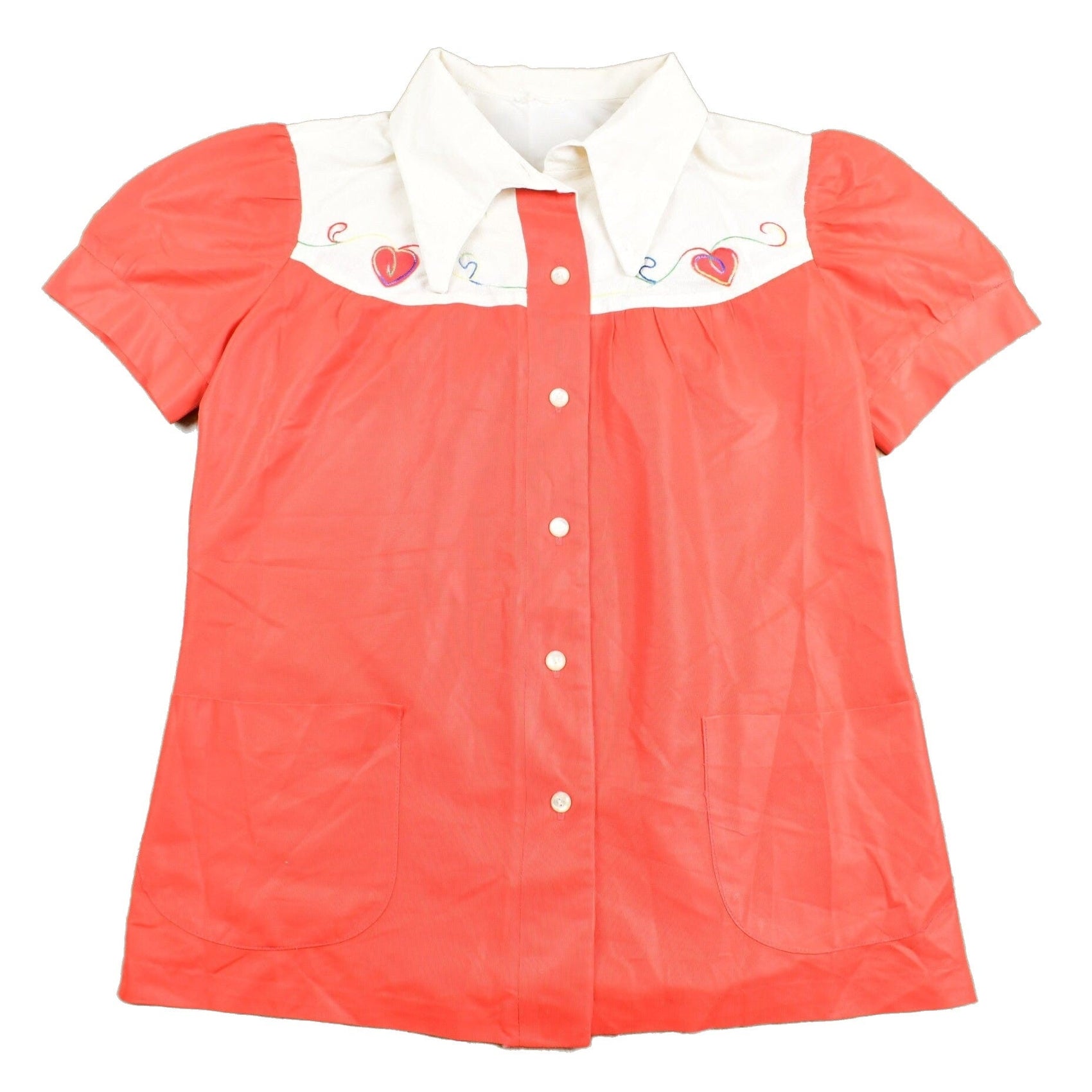 Other Clothing > Men's Clothing > Shirts & Tees > Oxfords & Button Downs Vintage 1970s Chain stitched Cute Button Up Shirt Men's Medium