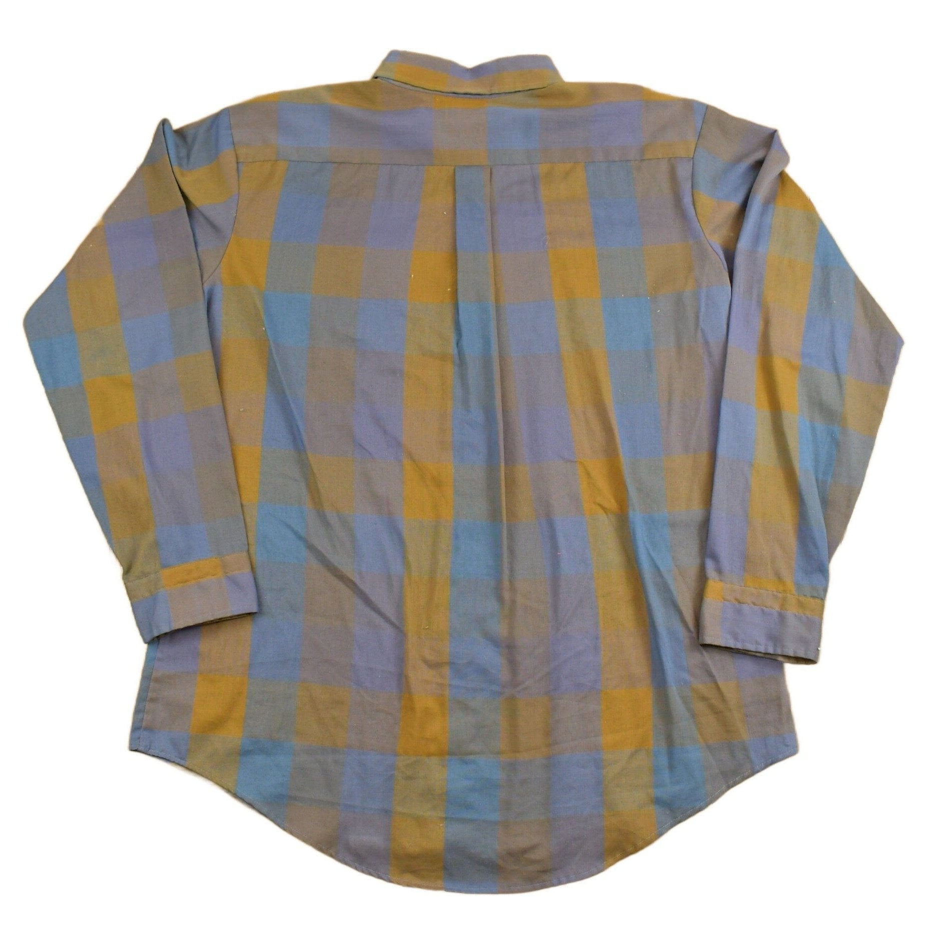 Other Clothing > Men's Clothing > Shirts & Tees > Oxfords & Button Downs Vintage 1970s DeeCee Plaid Button-Up Shirt Men's XL