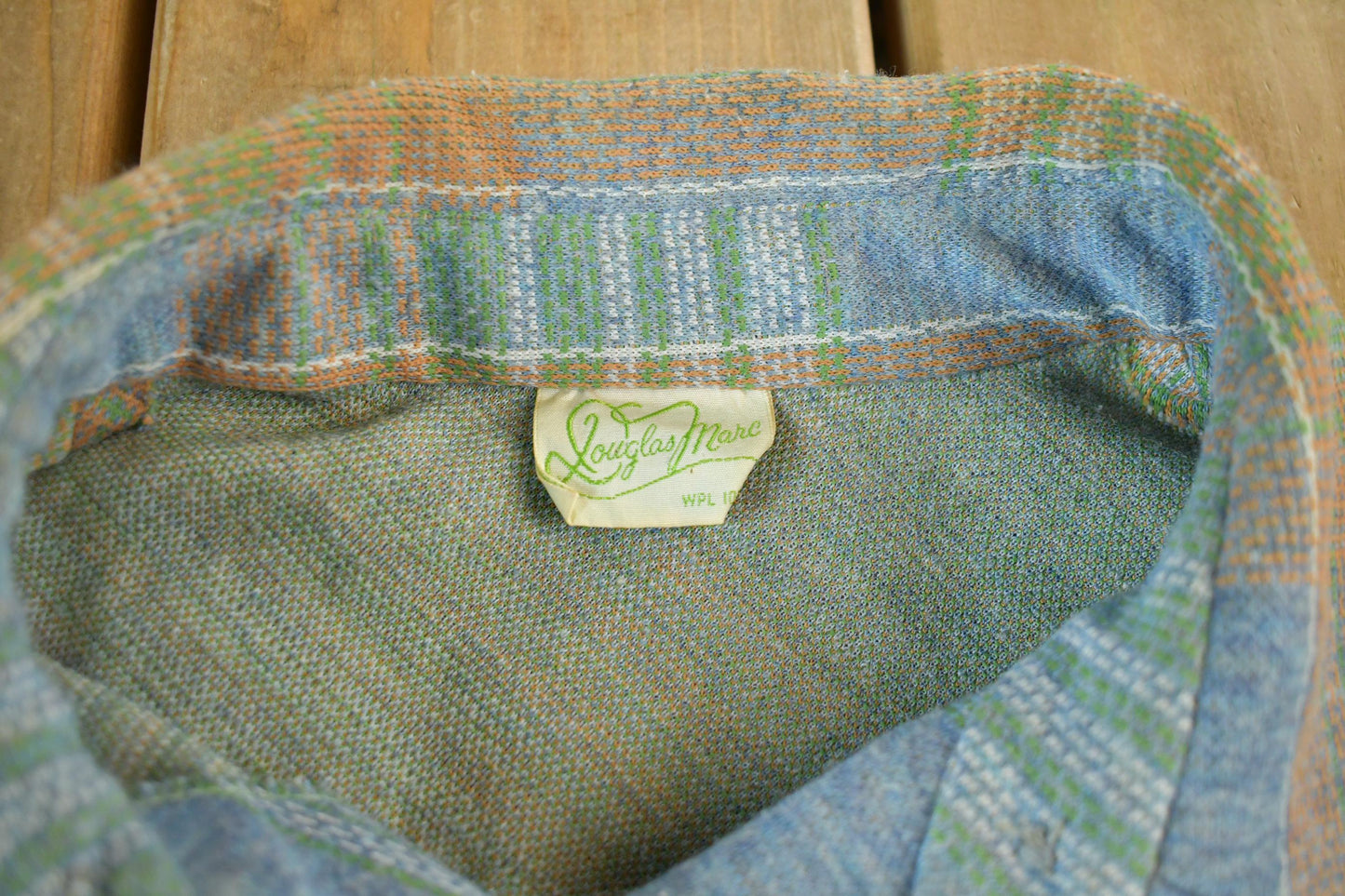 Other Clothing > Men's Clothing > Shirts & Tees > Oxfords & Button Downs Vintage 1970s Douglas Mare Plaid Flannel Button Up Shirt Men's Large