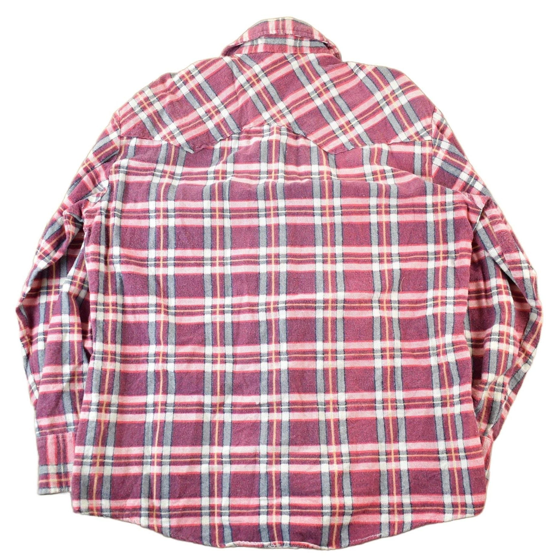 Other Clothing > Men's Clothing > Shirts & Tees > Oxfords & Button Downs Vintage 1970s Fruit Of The Loom Flannel Button Up Shirt Men's Medium