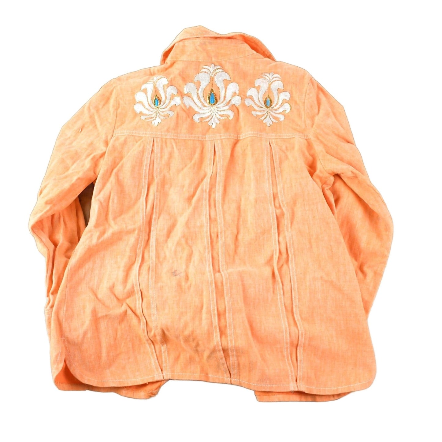 Other Clothing > Men's Clothing > Shirts & Tees > Oxfords & Button Downs Vintage 1970s Maximum Floral Embroidered Button Up Shirt Womens M