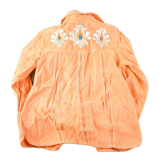 Other Clothing > Men's Clothing > Shirts & Tees > Oxfords & Button Downs Vintage 1970s Maximum Floral Embroidered Button Up Shirt Womens M