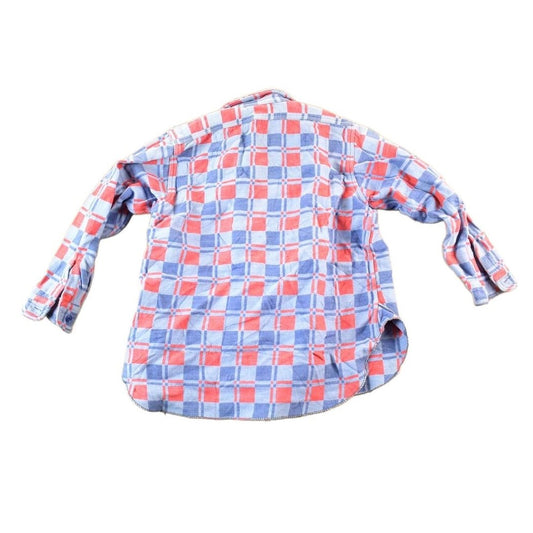 Other Clothing > Men's Clothing > Shirts & Tees > Oxfords & Button Downs Vintage 1970s Plaid Button Up Shirt Mens L