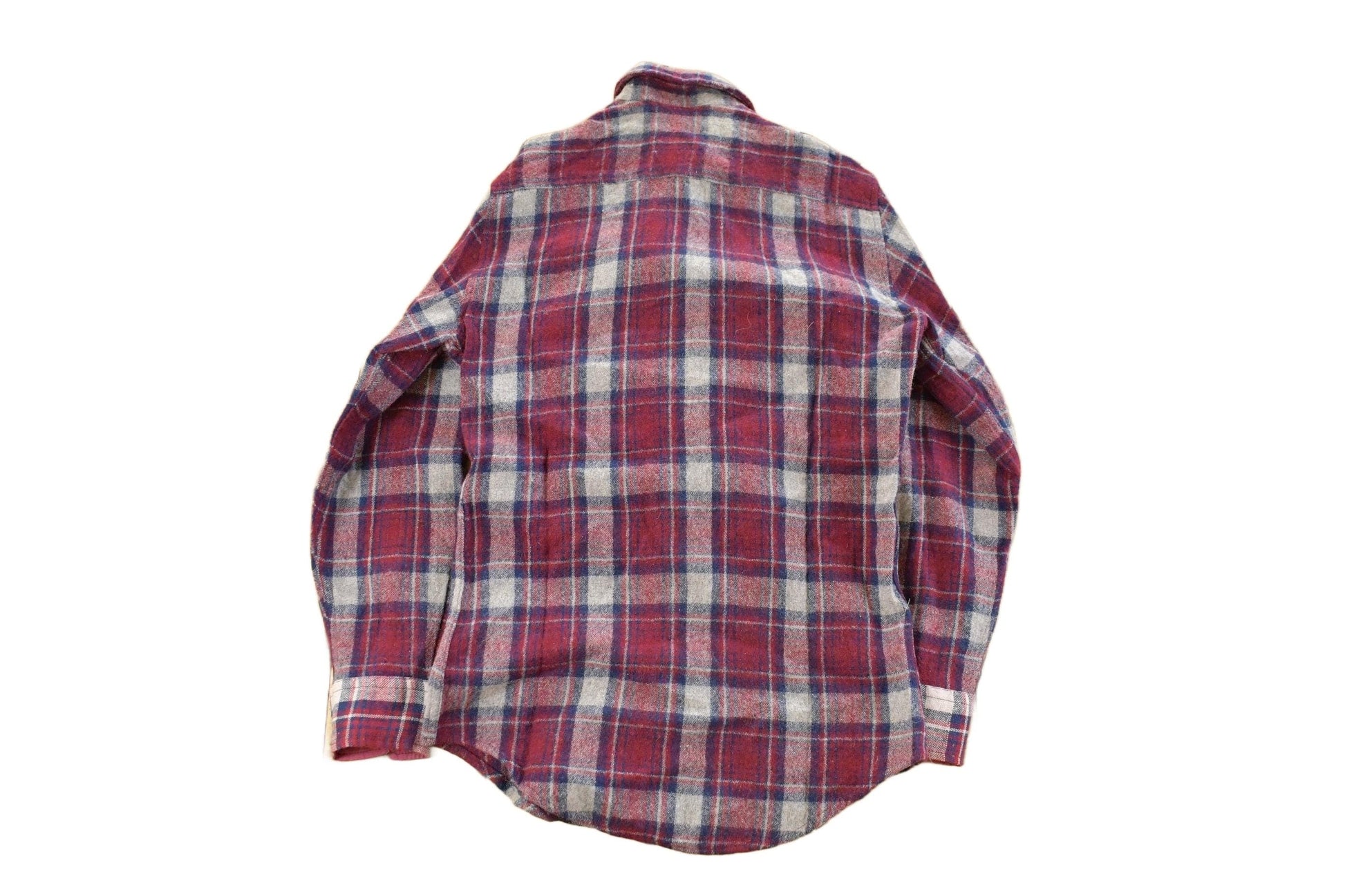 Other Clothing > Men's Clothing > Shirts & Tees > Oxfords & Button Downs Vintage 1980s Allen Wickfield Plaid Wool Flannel Button Up Shirt Men's Small