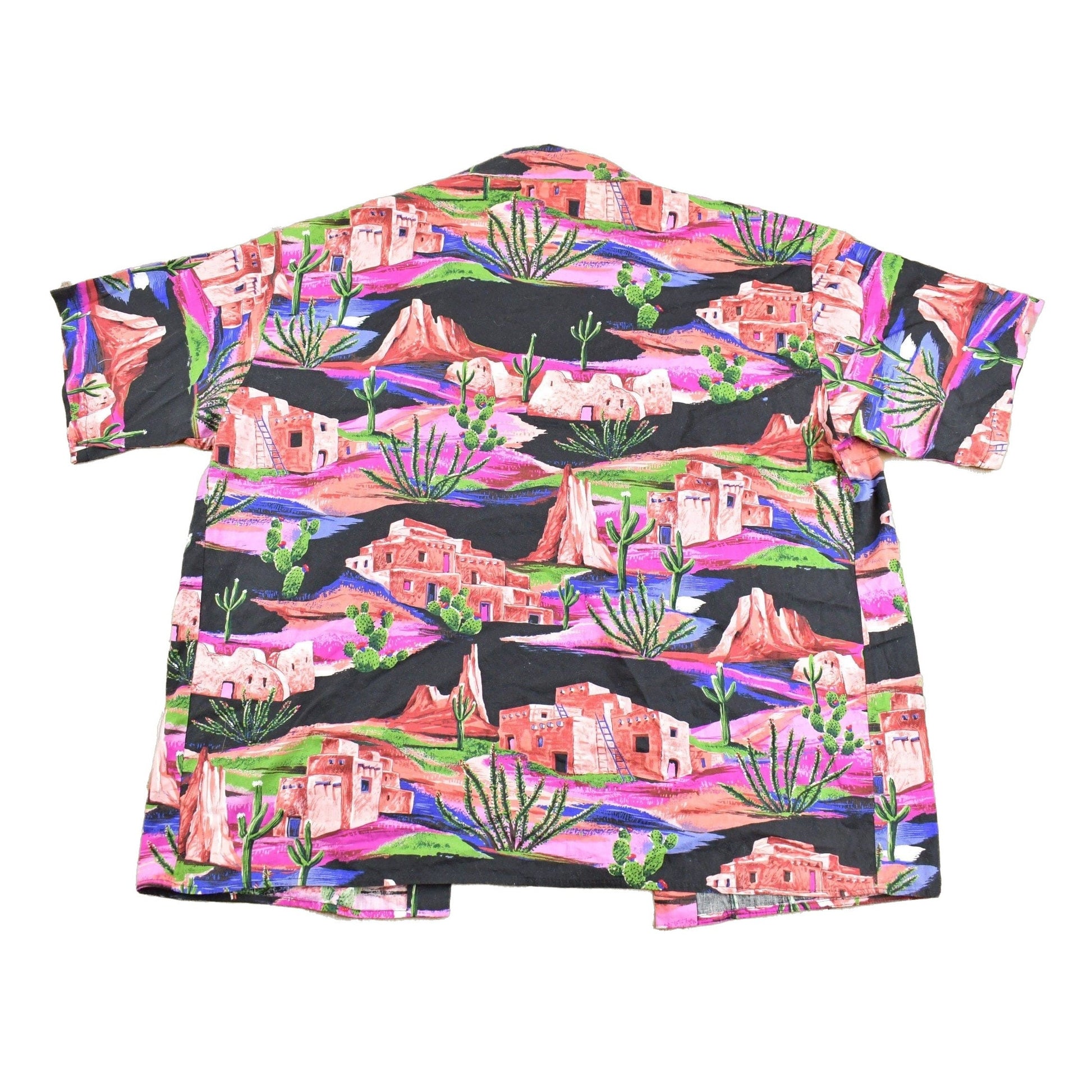 Other Clothing > Men's Clothing > Shirts & Tees > Oxfords & Button Downs Vintage 1980s Deadstock South Western Theme Button Up Shirt Men's XL