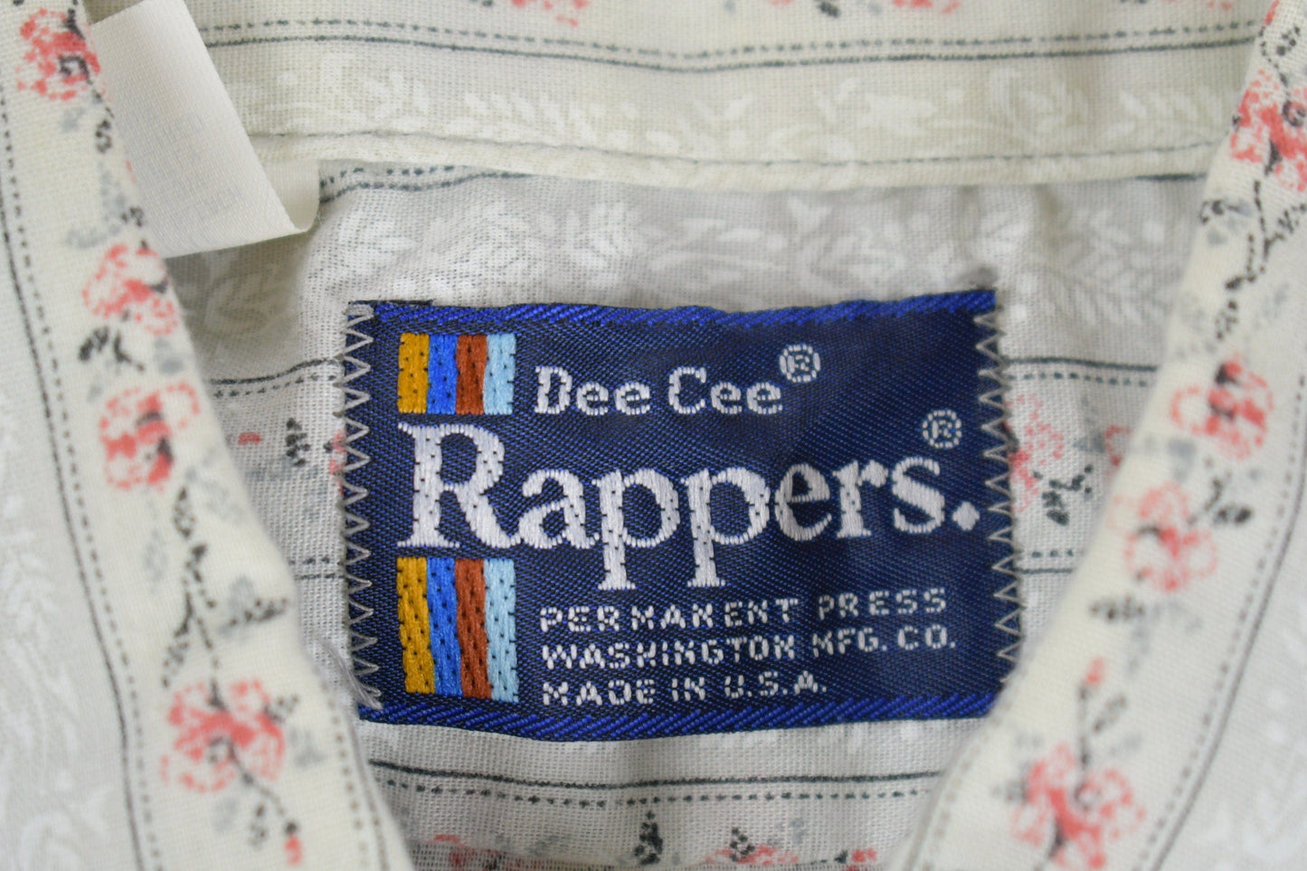 Other Clothing > Men's Clothing > Shirts & Tees > Oxfords & Button Downs Vintage 1980s Dee Cee Rappers Floral Button Up Shirt Men's Large