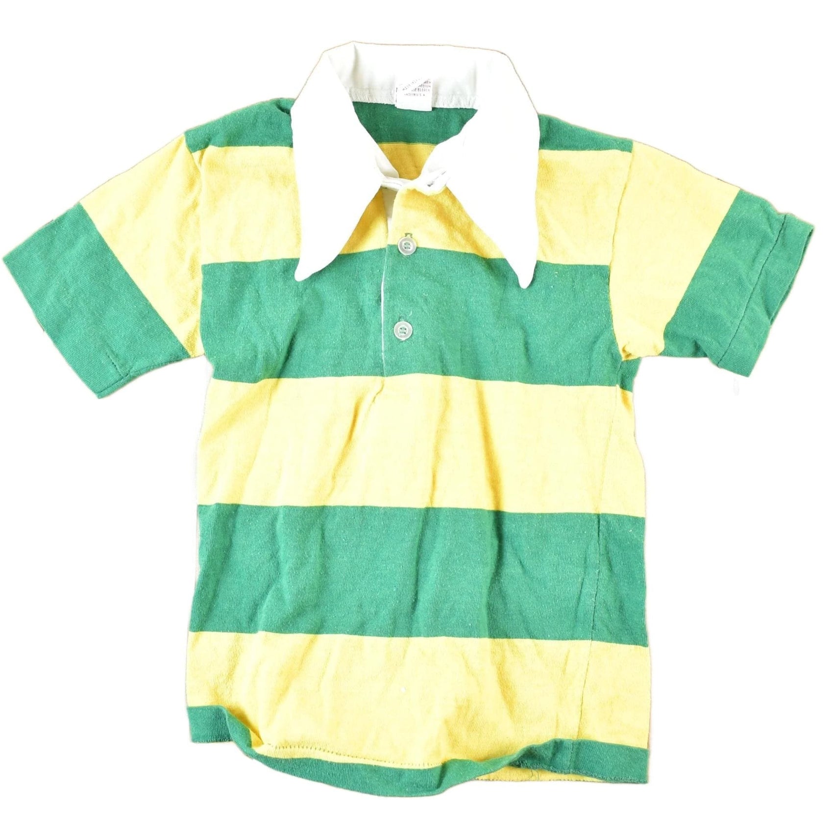 Other Clothing > Men's Clothing > Shirts & Tees > Oxfords & Button Downs Vintage 1980s Donmoor Striped Button Up Polo Shirt Youth Small