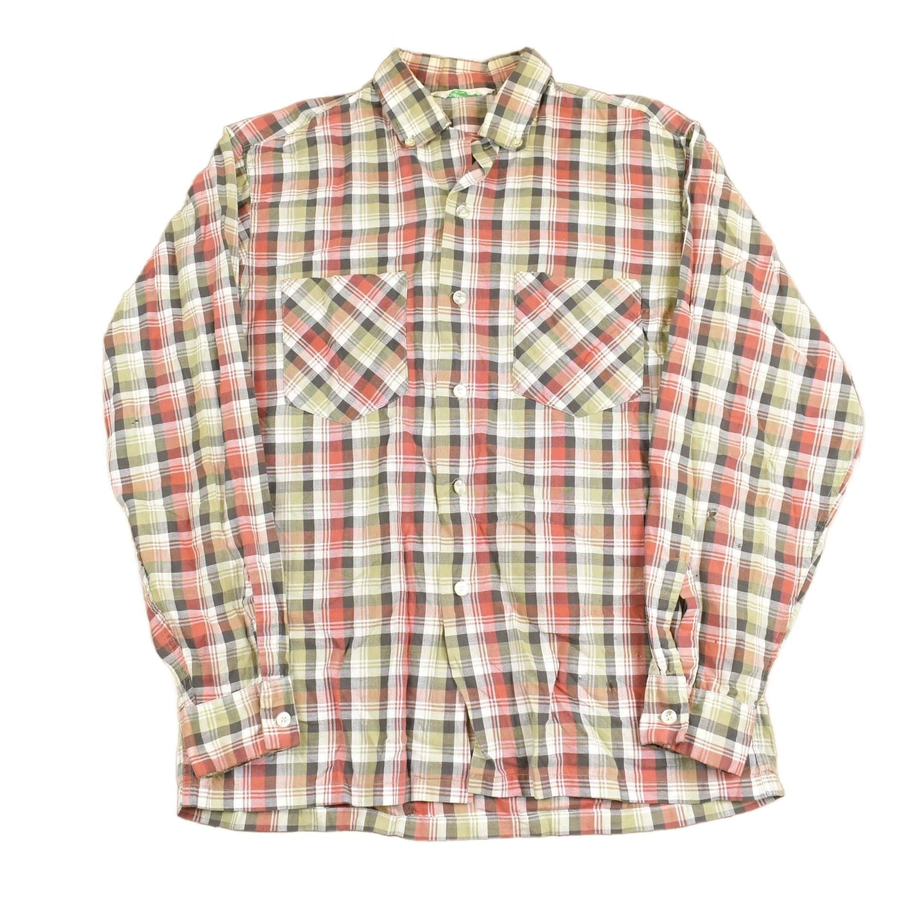 Other Clothing > Men's Clothing > Shirts & Tees > Oxfords & Button Downs Vintage 1980s Dutch Maid Plaid Button Up Shirt Men's Medium