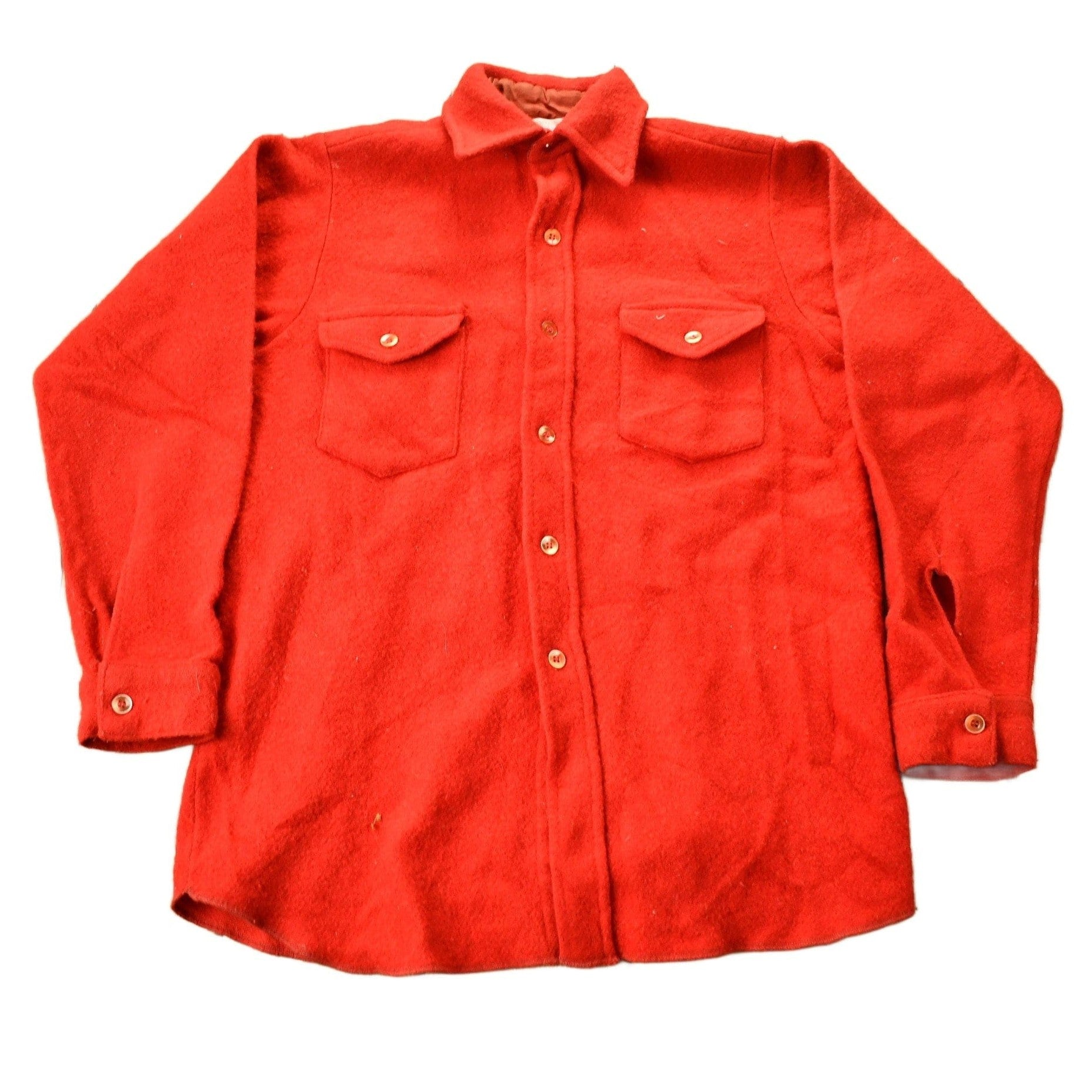 Other Clothing > Men's Clothing > Shirts & Tees > Oxfords & Button Downs Vintage 1980s Frost Proof Wool Button Up Shirt Men's Medium