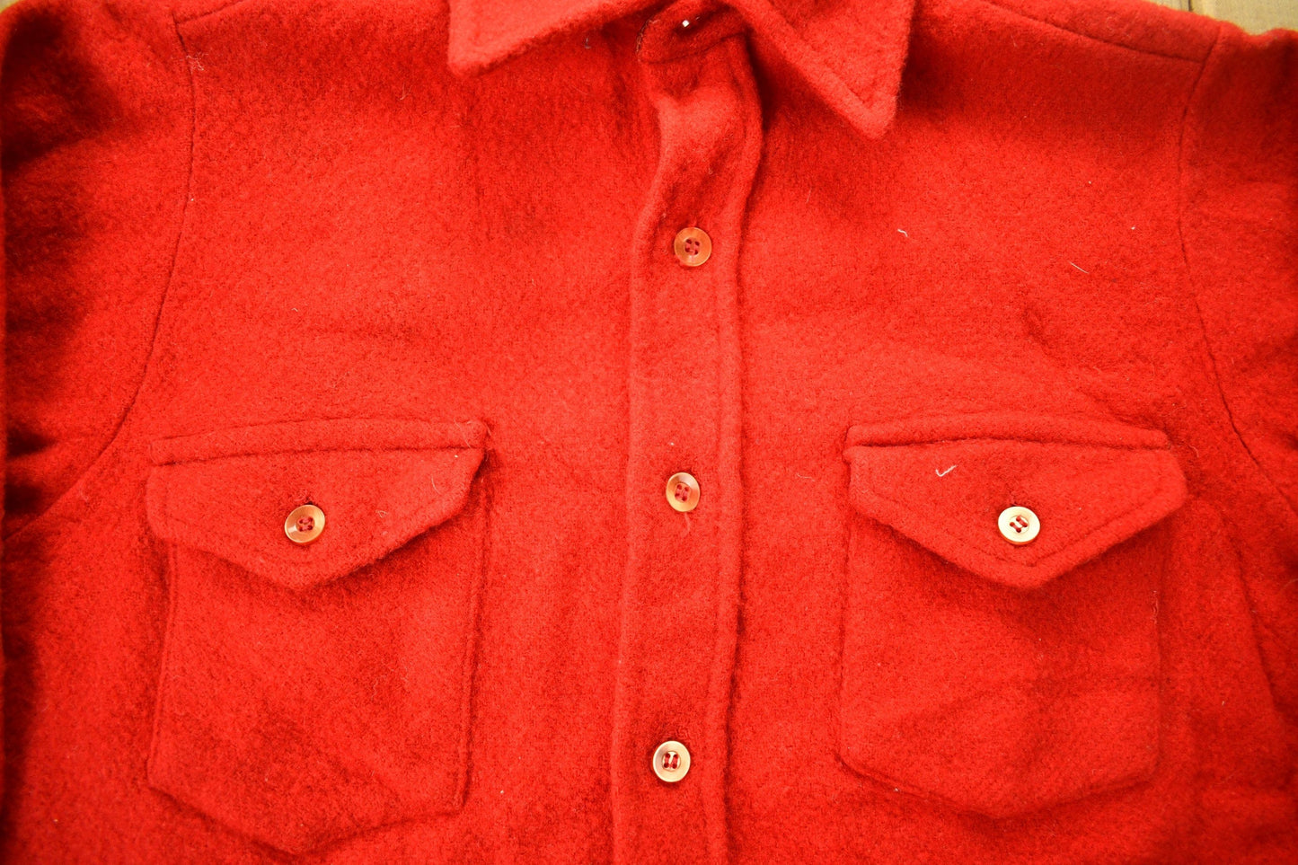 Other Clothing > Men's Clothing > Shirts & Tees > Oxfords & Button Downs Vintage 1980s Frost Proof Wool Button Up Shirt Men's Medium