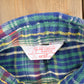 Other Clothing > Men's Clothing > Shirts & Tees > Oxfords & Button Downs Vintage 1980s Jim "Catfish" Hunter Plaid Flannel Button Up Shirt Men's XL