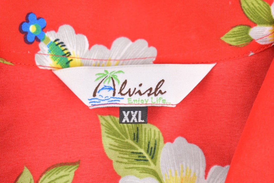 Other Clothing > Men's Clothing > Shirts & Tees > Oxfords & Button Downs Vintage 1980s Made In Hawaii Hawaiian Button Up Shirt Men's 2XL