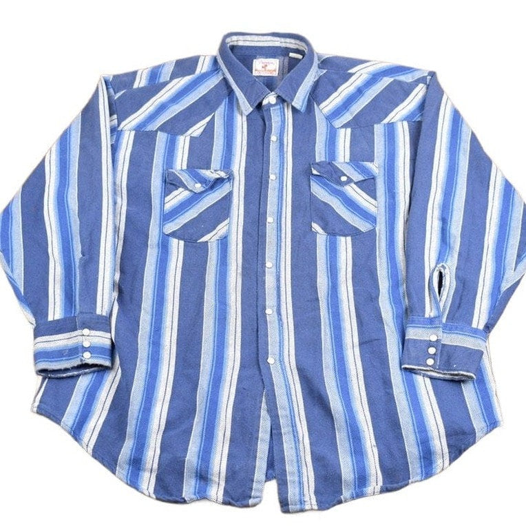 Other Clothing > Men's Clothing > Shirts & Tees > Oxfords & Button Downs Vintage 1980s Prentiss Outdoors Western Button Up Shirt Men's 2XL