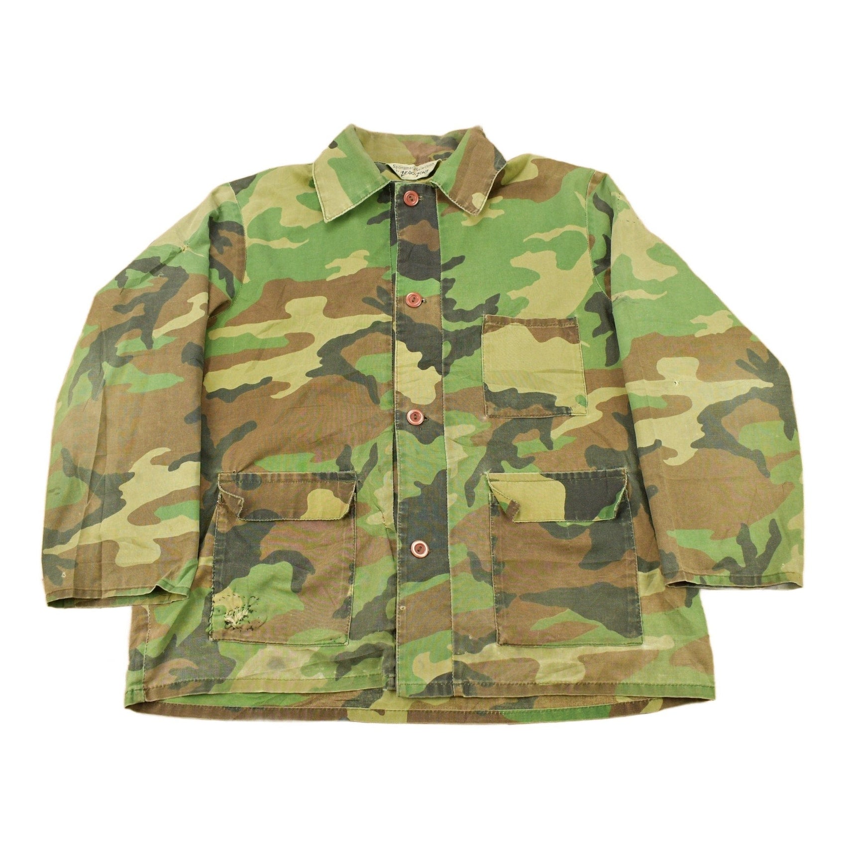 Other Clothing > Men's Clothing > Shirts & Tees > Oxfords & Button Downs Vintage 1980s Sportsman Selection By Zero Zone Camouflage Button Up Shirt Men's Large