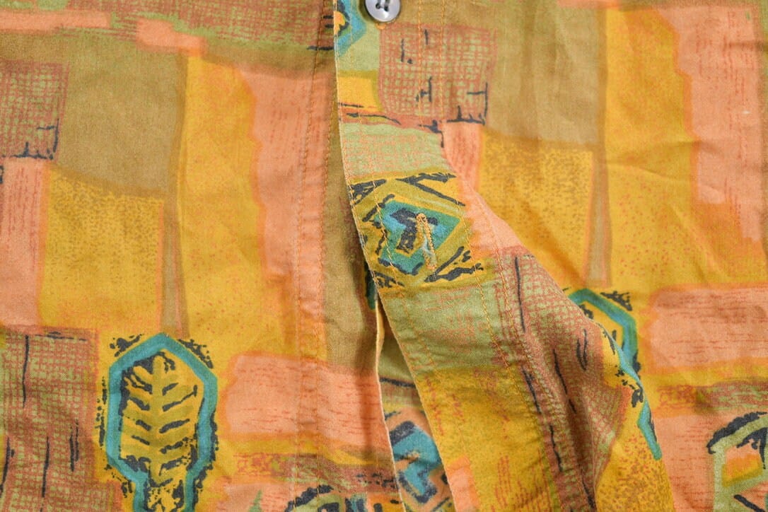 Other Clothing > Men's Clothing > Shirts & Tees > Oxfords & Button Downs Vintage 1980s Tussah Silk Button Up Shirt Men's XL