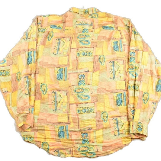 Other Clothing > Men's Clothing > Shirts & Tees > Oxfords & Button Downs Vintage 1980s Tussah Silk Button Up Shirt Men's XL