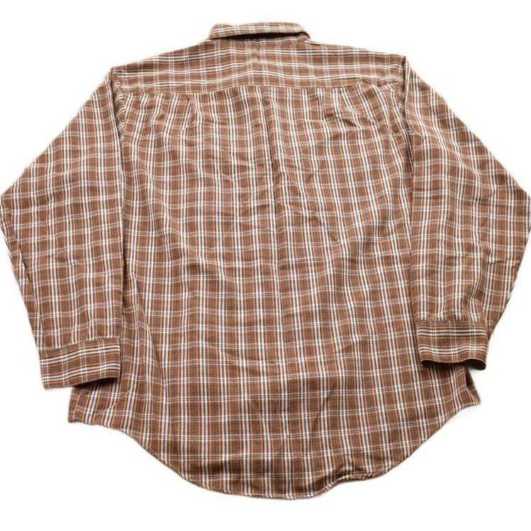 Other Clothing > Men's Clothing > Shirts & Tees > Oxfords & Button Downs Vintage 1990s Big Mac Permanent Press Plaid Flannel Button Up Shirt Men's Large