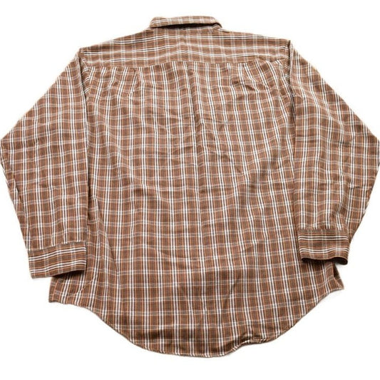 Other Clothing > Men's Clothing > Shirts & Tees > Oxfords & Button Downs Vintage 1990s Big Mac Permanent Press Plaid Flannel Button Up Shirt Men's Large