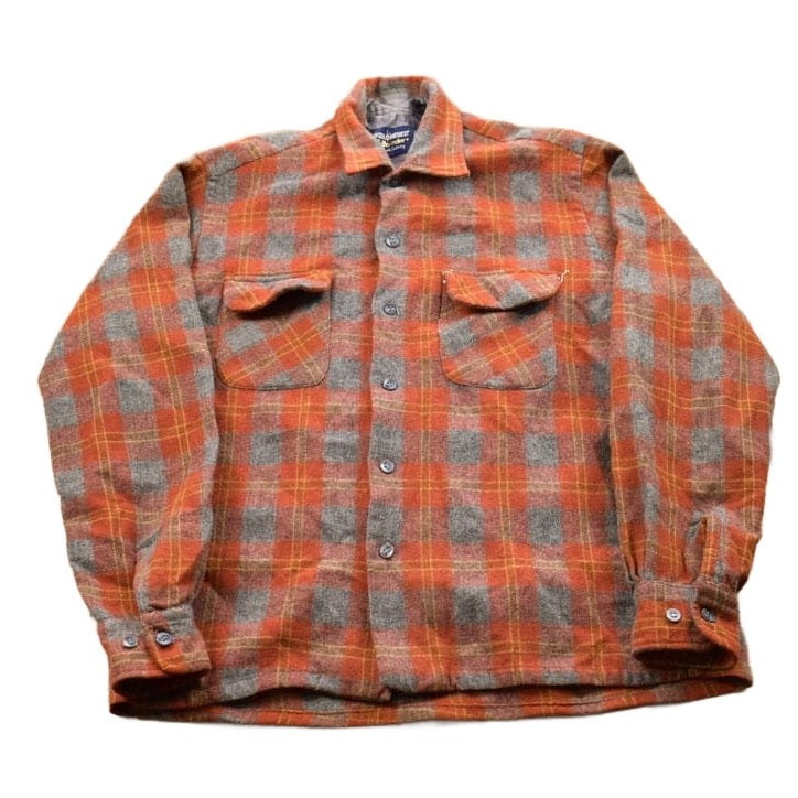 Other Clothing > Men's Clothing > Shirts & Tees > Oxfords & Button Downs Vintage 1990s Brewster Wool Plaid Flannel Button Up Shirt Men's Small