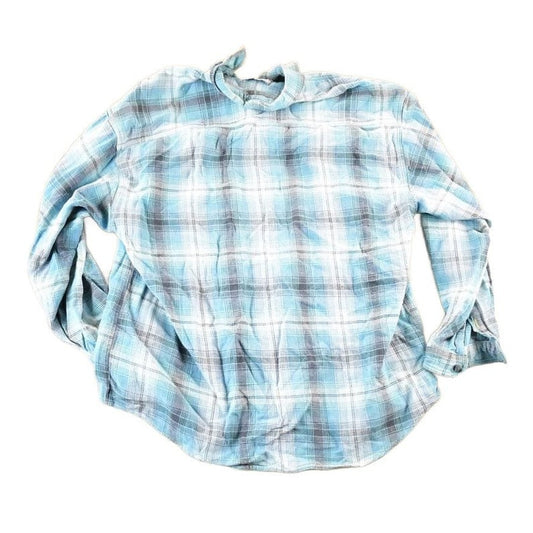 Other Clothing > Men's Clothing > Shirts & Tees > Oxfords & Button Downs Vintage 1990s Dual Control Plaid Button Up Shirt Mens XL