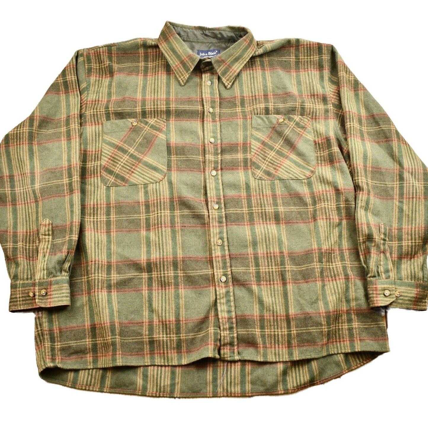Other Clothing > Men's Clothing > Shirts & Tees > Oxfords & Button Downs Vintage 1990s John Blair Button Up Shirt Men's 2XL