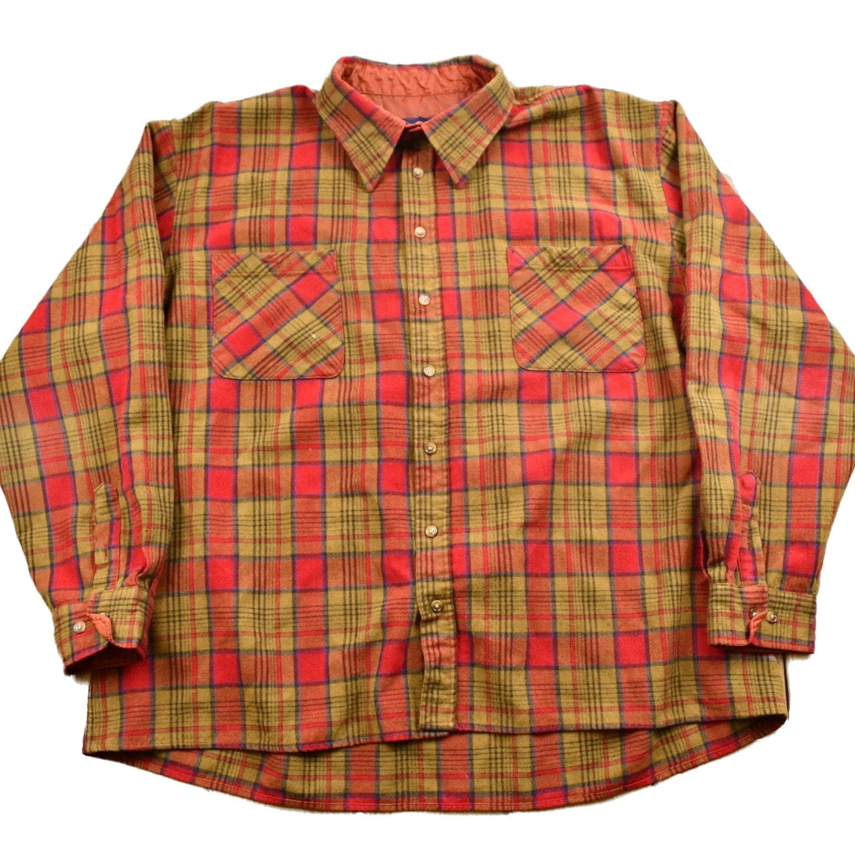 Other Clothing > Men's Clothing > Shirts & Tees > Oxfords & Button Downs Vintage 1990s John Blair Button Up Shirt Men's 2XL