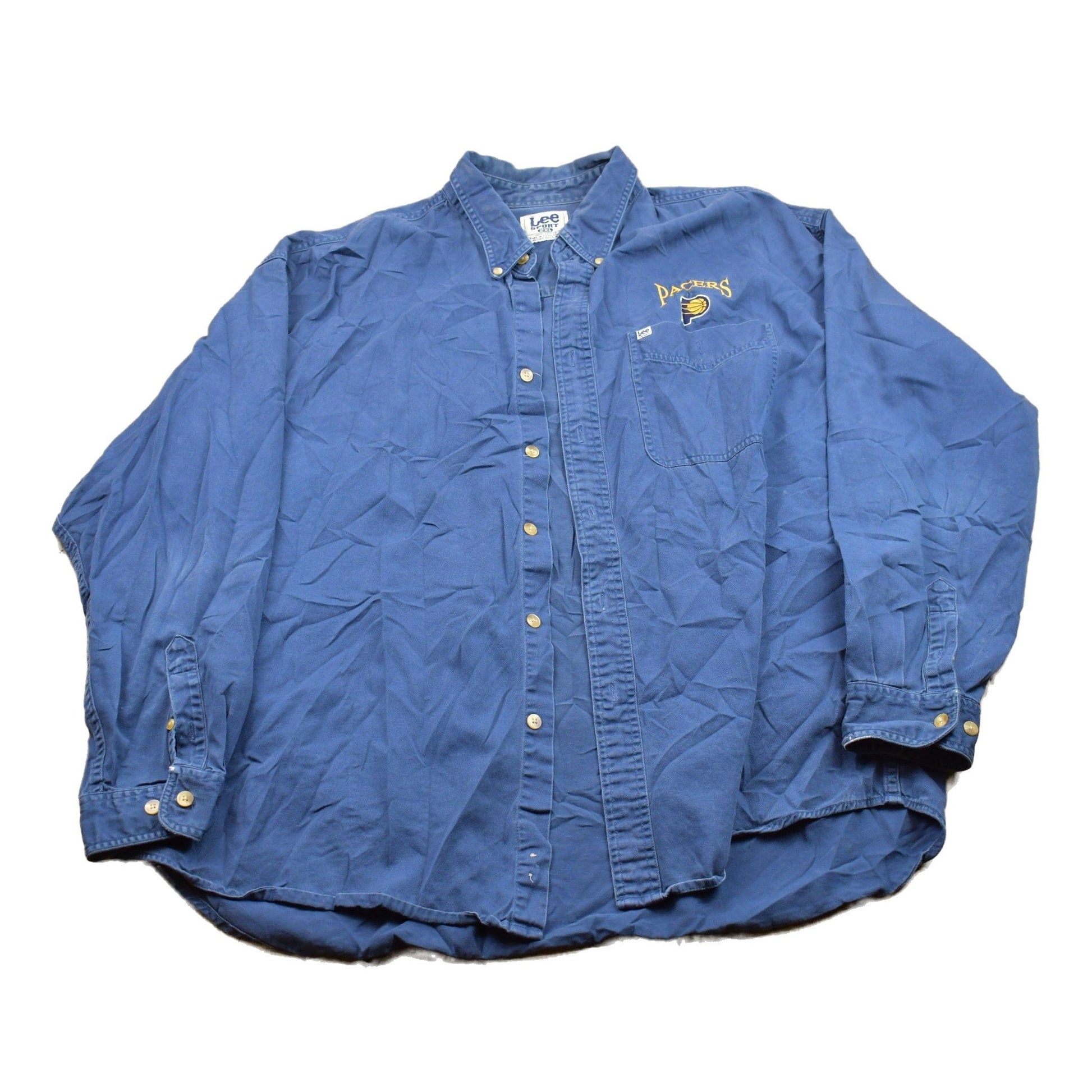 Other Clothing > Men's Clothing > Shirts & Tees > Oxfords & Button Downs Vintage 1990s Lee Sport Denim Button Up Shirt Men's 2XL