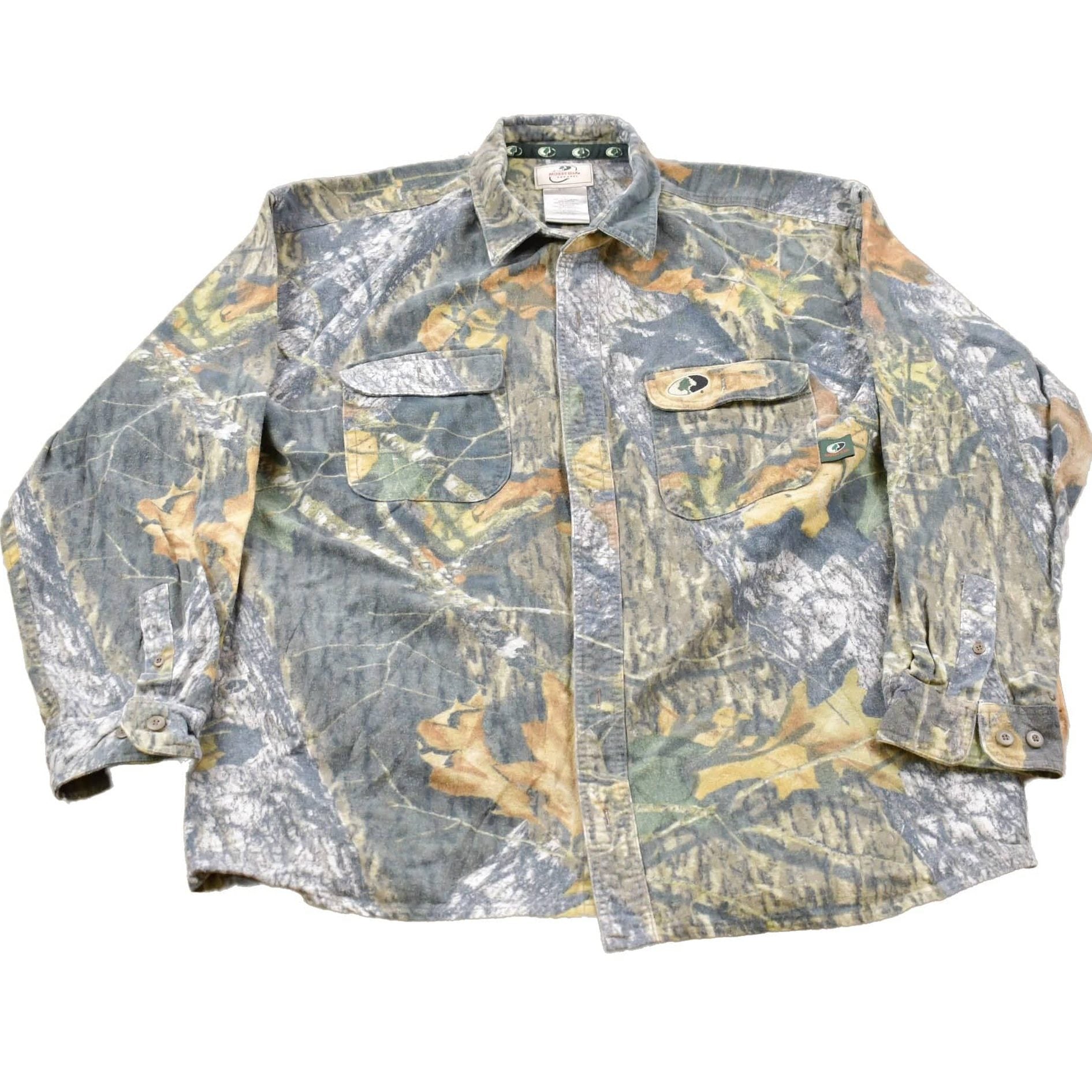 Other Clothing > Men's Clothing > Shirts & Tees > Oxfords & Button Downs Vintage 1990s Mossy Oak Real Tree Camo Button Up Shirt Men's 2XL