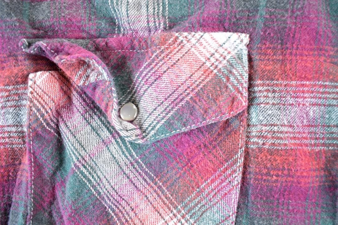 Other Clothing > Men's Clothing > Shirts & Tees > Oxfords & Button Downs Vintage 1990s Osh Kosh Plaid Button Up Shirt Mens XL